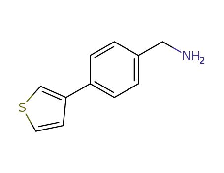 Molecular Structure of 876317-18-9 ((4-THIEN-3-YLPHENYL)METHYLAMINE)
