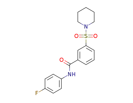 N-(4-fluorophenyl)-3-(piperidin-1-ylsulfonyl)benzamide