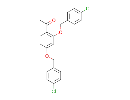 Molecular Structure of 821780-54-5 (Ethanone, 1-[2,4-bis[(4-chlorophenyl)methoxy]phenyl]-)