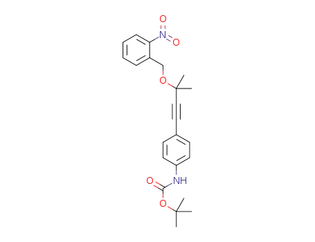 tert-butyl (4-(3-methyl-3-((2-nitrobenzyl)oxy)but-1-yn-1-yl)phenyl)carbamate