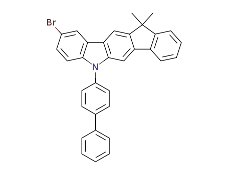 5-[1,1'-Biphenyl]-4-yl-2-bromo-5,11-dihydro-11,11-dimethyl-indeno[1,2-b]carbazole
