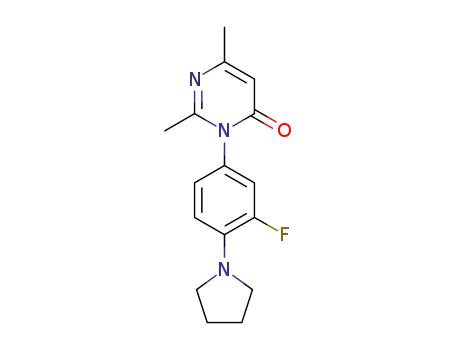 3-(3-fluoro-4-(pyrrolidin-1-yl)phenyl)-2,6-dimethylpyrimidine-4(3H)-one