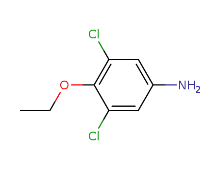 Molecular Structure of 40067-22-9 (Benzenamine, 3,5-dichloro-4-ethoxy-)