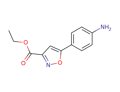 Molecular Structure of 908802-68-6 (3-(4-AMINO-PHENYL)-ISOXAZOLE-5-CARBOXYLIC ACID ETHYL ESTER)