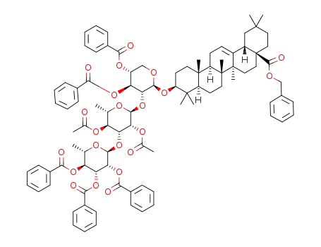 benzyl oleanolate 3β-O-2,3,4-tri-O-benzoyl-α-L-rhamnopyranosyl-(1 → 3)-2,4-di-O-acetyl-α-L-rhamnopyranosyl-(1 → 2)-3,4-di-O-benzoyl-β-D-xylopyranoside