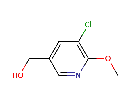 Molecular Structure of 132865-53-3 (5-chloro-3-hydroxymethyl-6-methoxypyridine)