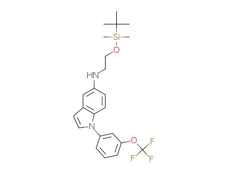N-(2-(tert-butyldimethylsilyloxy)ethyl)-1-(3-(trifluoromethoxy)phenyl)-1H-indol-5-amine