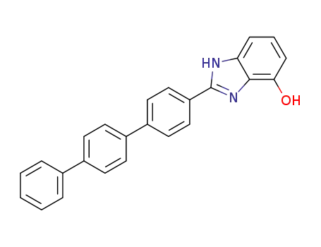 Molecular Structure of 1370618-67-9 (4-hydroxy-2-([1,1':4',1''-terphenyl]-4-yl)-1H-benzo[d]imidazole)