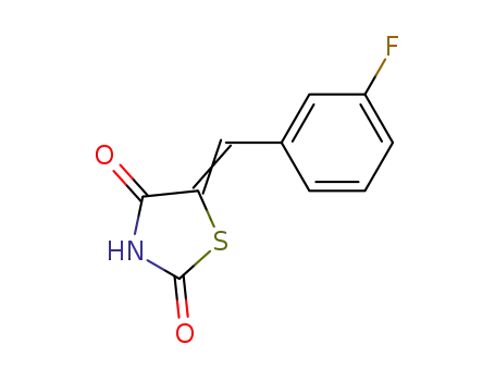 Molecular Structure of 262601-88-7 (2,4-Thiazolidinedione, 5-[(3-fluorophenyl)methylene]-)