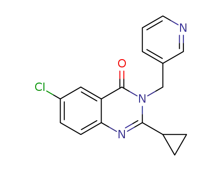 6-chloro-2-cyclopropyl-3-(pyridin-3-yl-methyl)quinazolin-4(3H)-one