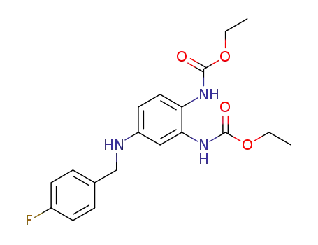 Molecular Structure of 1263404-73-4 (diethyl 4-(4-fluorobenzylamino)-1,2-phenylenedicarbamate)
