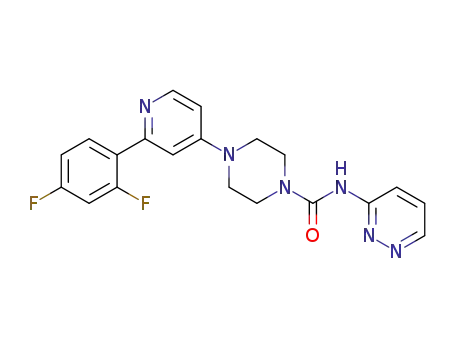4-[2-(2,4-difluorophenyl)pyridin-4-yl]-N-(pyridazin-3-yl)piperazine-1-carboxamide