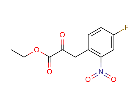 Molecular Structure of 346-43-0 (4-FLUORO-2-NITRO-ALPHA-OXO-BENZENE PROPANOIC ACID ETHYL ESTER)