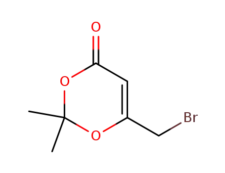 Molecular Structure of 81956-30-1 (4H-1,3-Dioxin-4-one, 6-(bromomethyl)-2,2-dimethyl-)