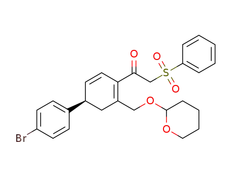 1-(1-(((tetrahydro-2H-pyran-2-yl)oxy)methyl)-(5R)-(4-bromophenyl)cyclohexa-1,3-dien-2-yl)-2-(phenylsulfonyl)ethan-1-one