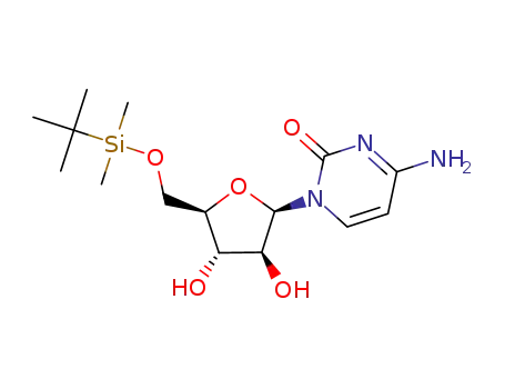 Molecular Structure of 82976-97-4 (1-[5'-O-(tert-butyldimethylsilyl)-β-D-arabinofuranosyl]cytosine)