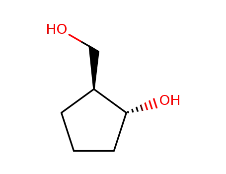 Molecular Structure of 1883-85-8 (Cyclopentanemethanol, 2-hydroxy-, (1R,2R)-rel-)