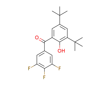 Molecular Structure of 1438106-10-5 (3,5-di-tert-butyl-2-hydroxyphenyl-(3,4,5-trifluorophenyl)methanone)