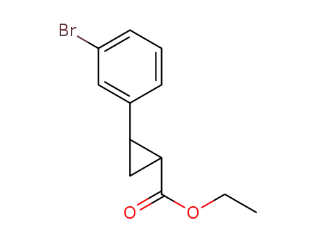 Molecular Structure of 93002-98-3 (ethyl 2-(3-bromophenyl)cyclopropanecarboxylate)