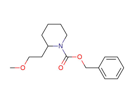 Molecular Structure of 1228935-20-3 (benzyl 2-(2-methoxyethyl)piperidine-1-carboxylate)