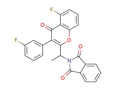 2-(1-(5-fluoro-3-(3-fluorophenyl)-4-oxo-4H-chromen-2-yl)ethyl)isoindoline-1,3-dione