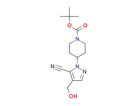 tert-butyl 4-[5-cyano-4-(hydroxymethyl)-1H-pyrazol-1-yl]piperidine-1-carboxylate