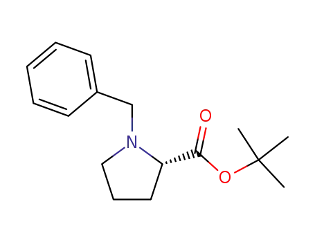Molecular Structure of 170642-58-7 (L-Proline, 1-(phenylmethyl)-, 1,1-dimethylethyl ester)