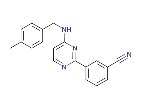 3-(4-(4-methylbenzylamino)pyrimidin-2-yl)benzonitrile