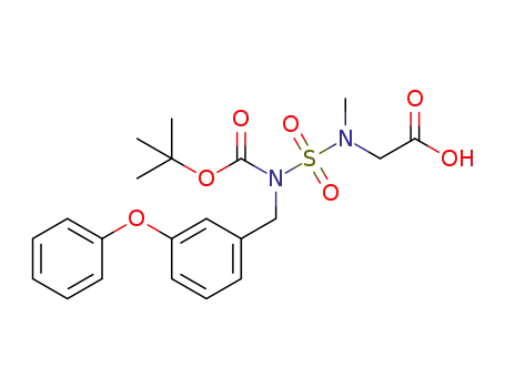 2-((N-(tert-butoxycarbonyl)-N-(3-phenoxybenzyl)sulfamoyl)(methyl)amino)acetic acid