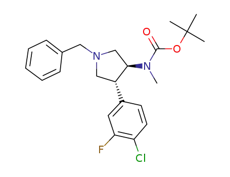 [(3S,4R)-1-Benzyl-4-(4-chloro-3-fluoro-phenyl)-pyrrolidin-3-yl]-methyl-carbamic acid tert-butyl ester