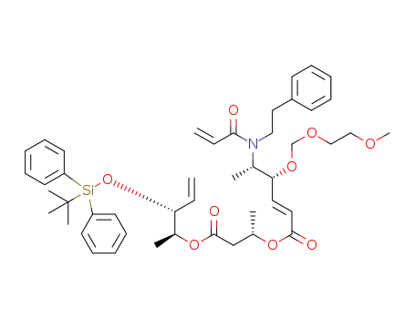 (S)-2-[(1S,2R)-2-tert-butyldiphenylsilyloxy-1-methyl-3-butenyloxycarbonyl]-1-methylethyl (2E,4R,5S)-5-(N-acryloyl-N-phenethylamino)-4-(2-methoxyethoxy)methoxy-2-hexenoate