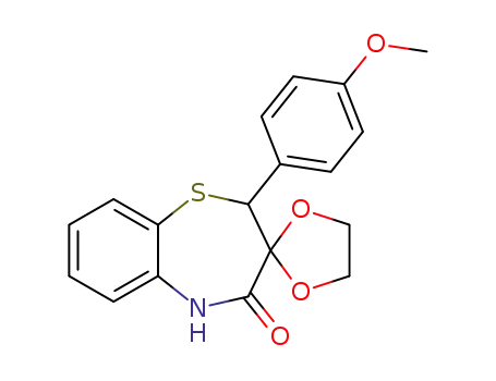 Molecular Structure of 1376615-76-7 (2-(4-methoxyphenyl)-2H-spiro[benzo[b][1,4]thiazepine-3,2'-[1,3]dioxolan]-4(5H)-one)