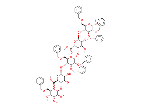methyl (6-O-benzyl-2,3,4-tri-O-methyl-α-D-glucopyranosyl)-(1→4)-(methyl 3-O-methyl-β-D-glucopyranosyluronate)-(1→/4)-(2,3,6-tri-O-benzyl-α-D-glucopyranosyl)-(1→4)-(methyl 3-O-methyl-α-L-idopyranosyluronate)-(1→/4)-2,3,6-tri-O-benzyl-α-D-glucopyranoside