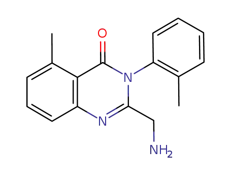 Molecular Structure of 371244-07-4 (4(3H)-Quinazolinone, 2-(aminomethyl)-5-methyl-3-(2-methylphenyl)-)