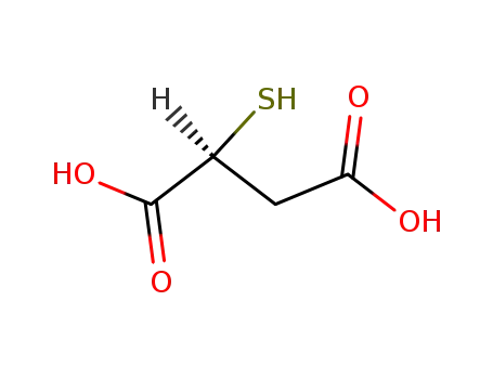 Molecular Structure of 74708-34-2 ((S)-2-Mercaptosuccinic acid)