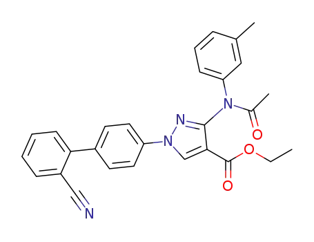 3-(acetyl-m-tolyl-amino)-1-(2'-cyano-biphenyl-4-yl)-1H-pyrazole-4-carboxylic acid ethyl ester