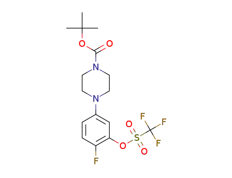 t-butyl 4-(4-fluoro-3-(trifluoromethylsulfonyloxy)phenyl)piperazine-1-carboxylate