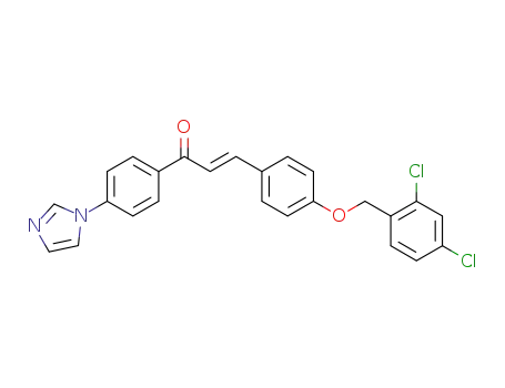 (E)-1-(4-(1H-imidazol-1-yl)phenyl)-3-(4-(2,4-dichlorobenzyloxy)phenyl)prop-2-en-1-one