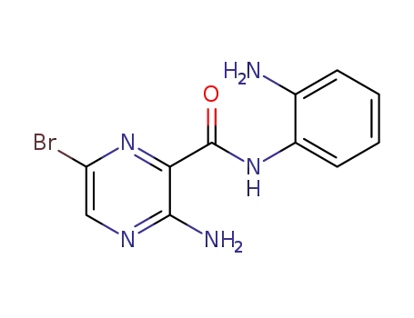 Molecular Structure of 1349688-11-4 (3-amino-N-(2-aminophenyl)-6-bromopyrazine-2-carboxamide)