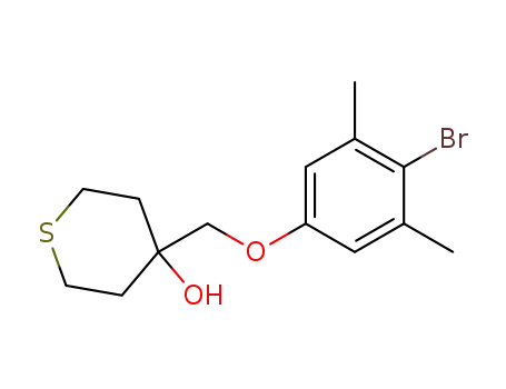 4-[(4-bromo-3,5-dimethylphenoxy)methyl]tetrahydro-2H-thiopyran-4-ol