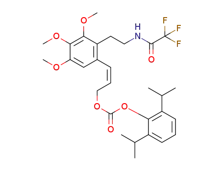 2,6-diisopropylphenyl (Z)-3-{3,4,5-trimethoxy-2-[2-(trifluoroacetylamino)ethyl]phenyl}prop-2-enyl carbonate