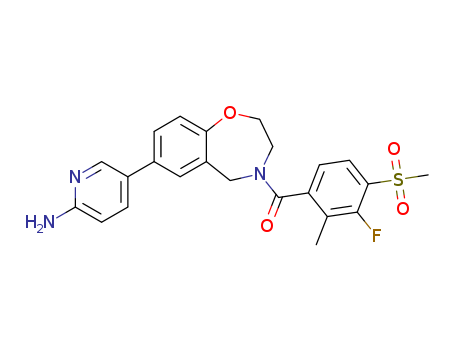 High quality Methanone, [7-(6-amino-3-pyridinyl)-2,3-dihydro-1,4-benzoxazepin-4(5H)-yl][3-fluoro-2-methyl-4-(methylsulfonyl)phenyl]- cas NO.: 1251156-08-7