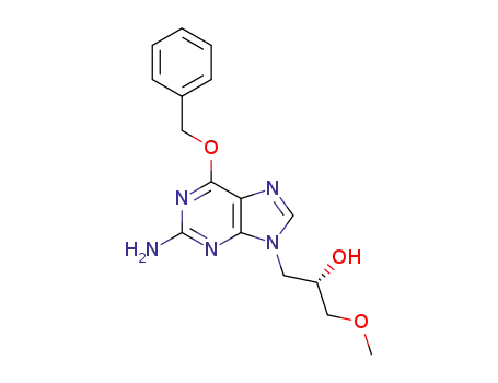 Molecular Structure of 1323393-99-2 ((S)-9-[(3-methoxy-2-hydroxy)propyl]-6-O-benzylguanine)