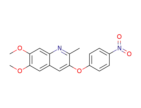 Molecular Structure of 1452849-32-9 (6,7-dimethoxy-2-methyl-3-(4-nitrophenoxy)quinoline)