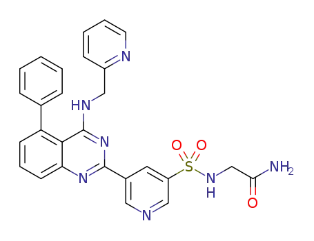 2-(5-(5-phenyl-4-(pyridin-2-ylmethylamino)quinazolin-2-yl)pyridine-3-sulfonamido)acetamide