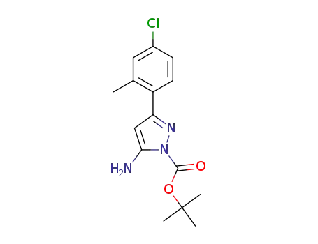 5-amino-3-(4-chloro-2-methylphenyl)pyrazole-1-carboxylic acid tert-butyl ester