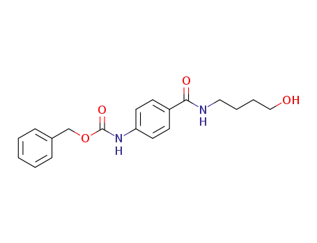 Molecular Structure of 1361226-33-6 (benzyl (4-((4-hydroxybutyl)carbamoyl)phenyl)carbamate)