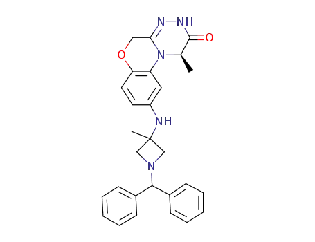 (R)-6-(1-benzhydryl-3-methylazetidin-3-ylamino)-4-methyl-2,10-dihydro-9-oxa-1,2,4a-triazaphenanthren-3-one