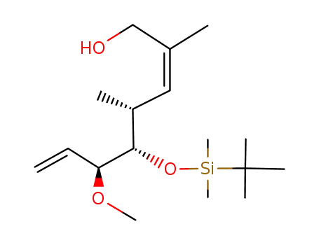 Molecular Structure of 545339-13-7 (2,7-Octadien-1-ol,
5-[[(1,1-dimethylethyl)dimethylsilyl]oxy]-6-methoxy-2,4-dimethyl-,
(2Z,4R,5S,6S)-)