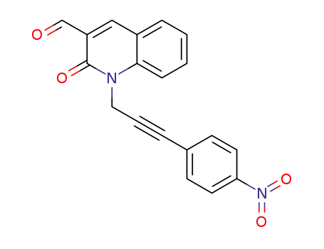 Molecular Structure of 1343480-61-4 (1-(3-(4-nitrophenyl)prop-2-ynyl)-2-oxo-1,2-dihydroquinoline-3-carbaldehyde)